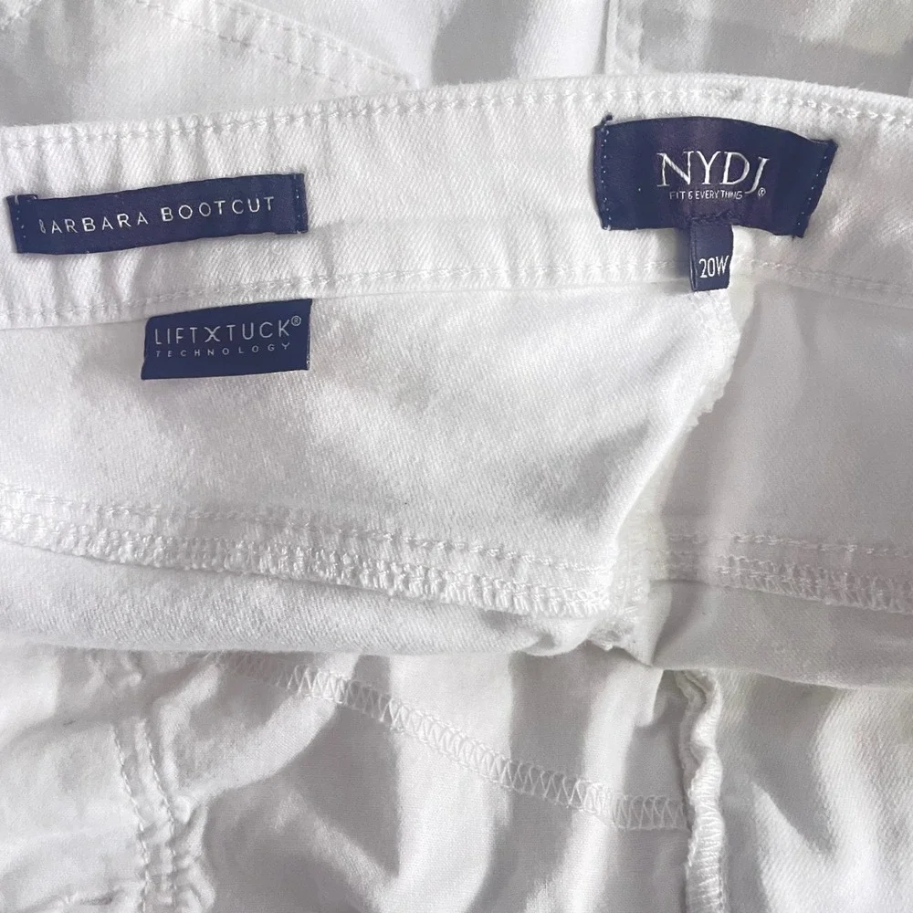 NYDJ Womens White Denim Size 20W Barbara Bootcut Capsule Coastal Vacation